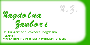 magdolna zambori business card